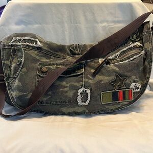 Camouflage Messenger Overnight Large Bag or Man Purse